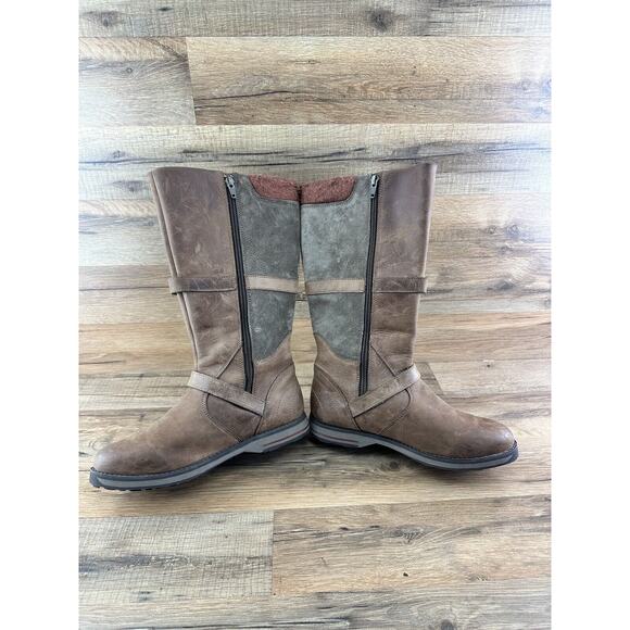 L.L. Bean Park Ridge Mid Calf Brown Boots With Buckles Womens Size 7 - Picture 3 of 9